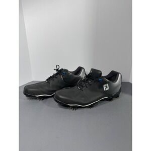 FootJoy FJ DNA Helix Golf Shoes Men's 11.5 Wide Black Leather Spikes